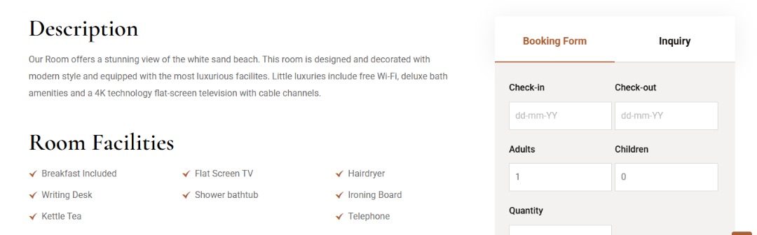 Booking system